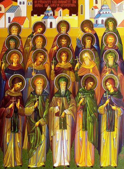 Sfinții Cuvioși Mucenici din Mănăstirea Sfântului Sava cel Sfințit 