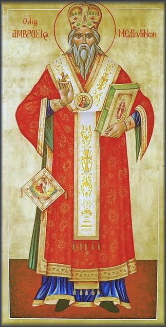 Sfântul Ierarh Ambrozie, Episcopul Mediolanului