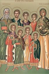 Sfinții 7 Mucenici Macabei, cu mama lor Solomoni și dascălul lor Eleazar