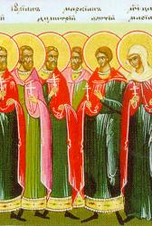 Sfinții 10 Mucenici Mărturisitori pentru icoana lui Hristos